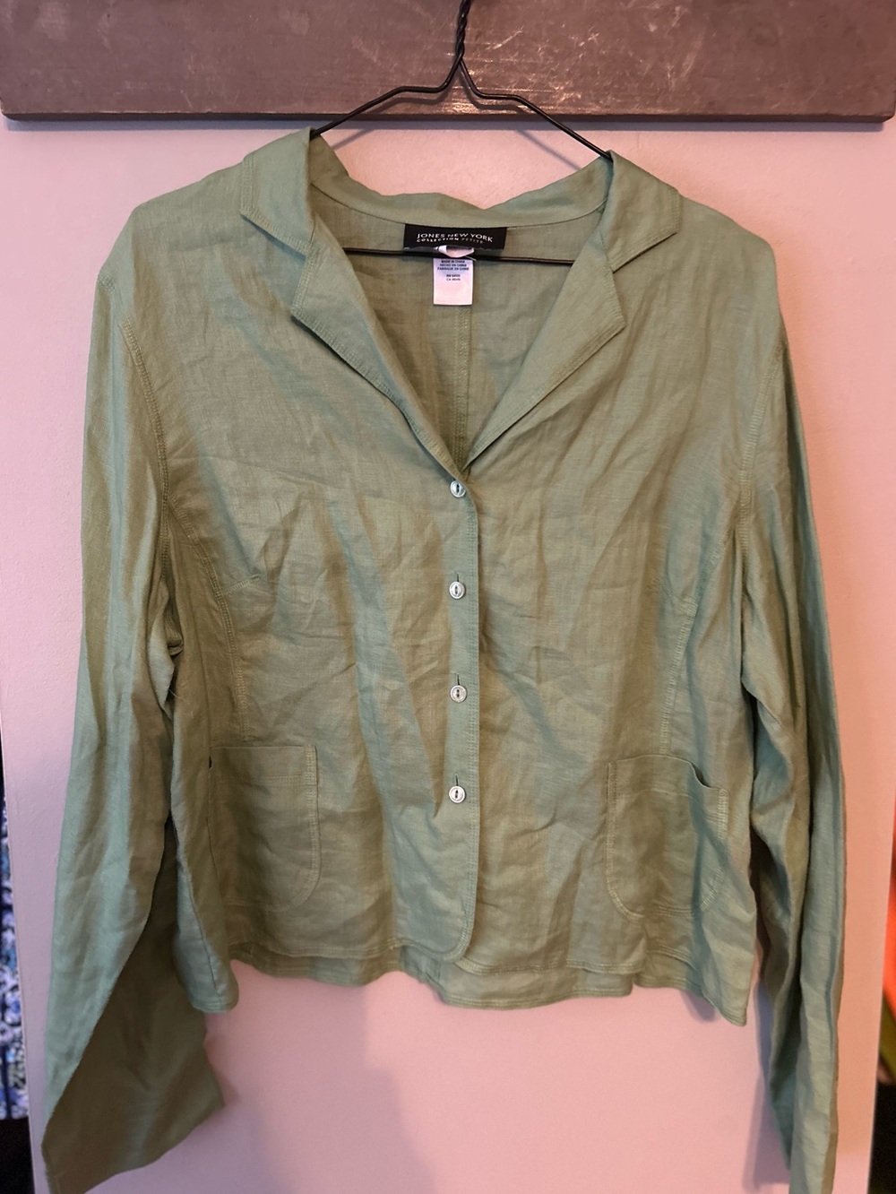 Jones NY linen unlined blzr - Picture 9 of 14